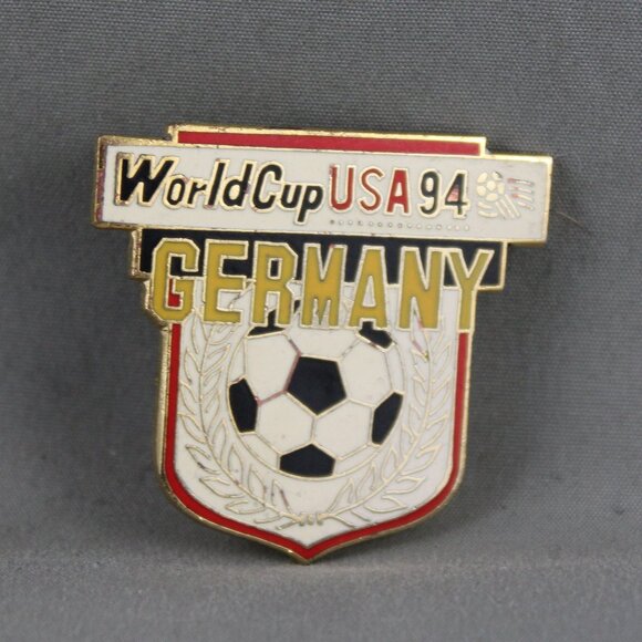 1994 World Cup of Soccer Pin - Germany Shield Design by Peter David - Metal Pin - Picture 3 of 3